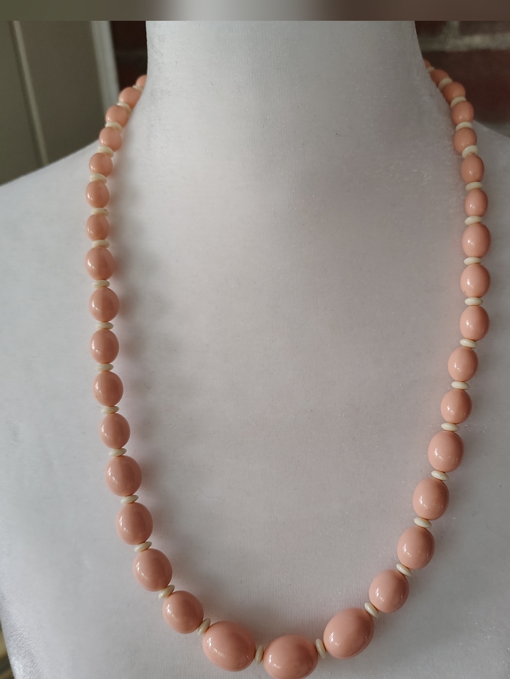Women's Pink Vintage Beaded Necklace - Unbranded